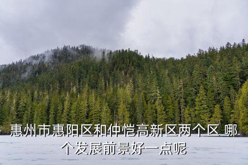 仲愷高新區，請問惠州仲愷高新技術產業開發區這個屬于惠州市下面的那個區