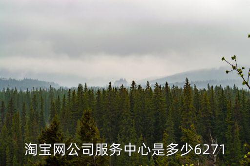 淘寶網公司服務中心是多少6271