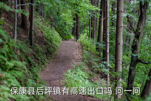 保康縣后坪鎮有高速出口嗎 問一問