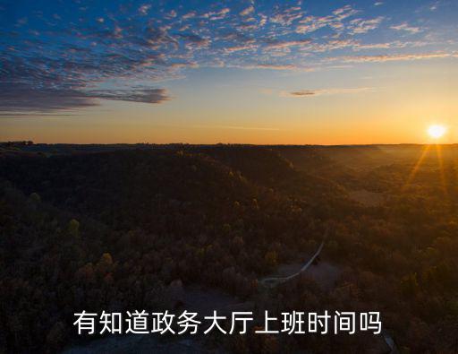 行政服務中心上班時間，有知道政務大廳上班時間嗎
