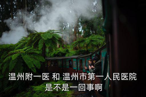 溫州附一醫 和 溫州市第一人民醫院 是不是一回事啊