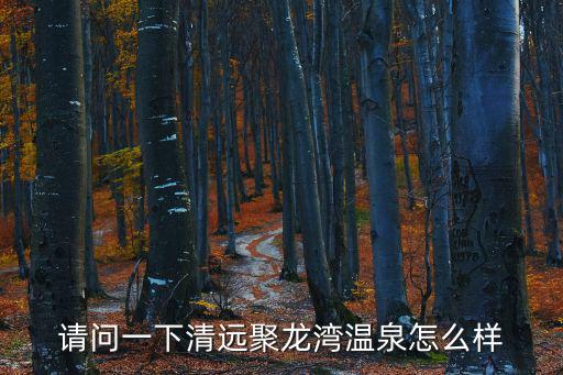 請問一下清遠聚龍灣溫泉怎么樣