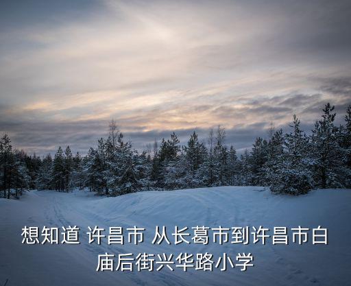 想知道 許昌市 從長葛市到許昌市白廟后街興華路小學