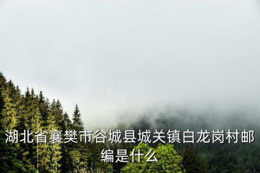 湖北省襄樊市谷城縣城關(guān)鎮(zhèn)白龍崗村郵編是什么