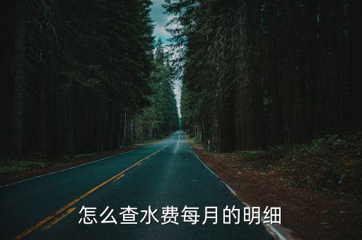 怎么查水費每月的明細