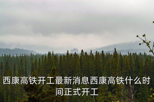 西康高鐵開(kāi)工最新消息西康高鐵什么時(shí)間正式開(kāi)工