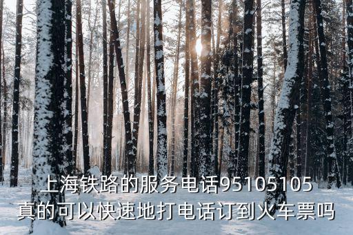 上海鐵路局電話，上海鐵路的服務電話95105105真的可以快速地打電話訂到火車票嗎
