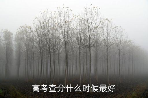 高考查分什么時候最好
