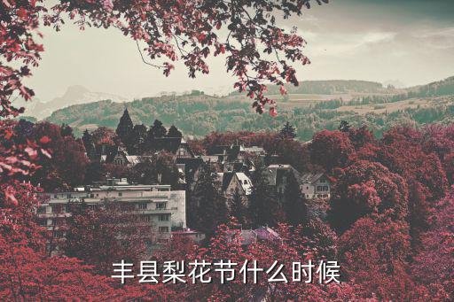 豐縣梨花節，豐縣梨花節什么時候