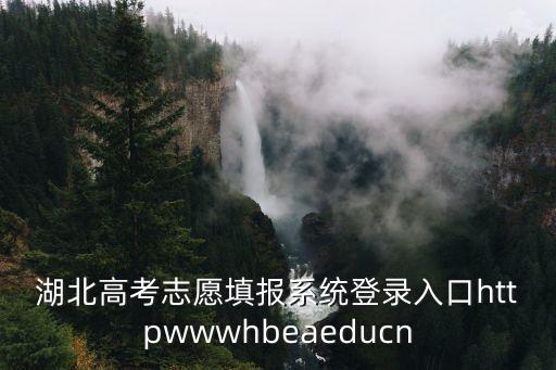 湖北高考志愿填報系統登錄入口httpwwwhbeaeducn