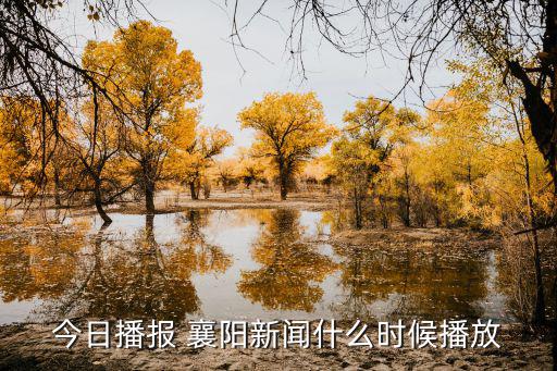 今日播報 襄陽新聞什么時候播放