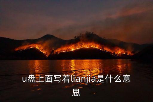 lianzu，u盤上面寫著lianjia是什么意思