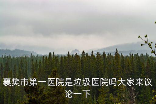 襄樊市第一醫(yī)院是垃圾醫(yī)院嗎大家來議論一下