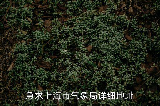 急求上海市氣象局詳細(xì)地址