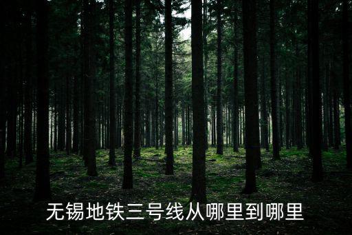 無錫地鐵三號線從哪里到哪里