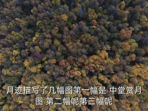 月跡描寫了幾幅圖第一幅是 中堂賞月圖 第二幅呢第三幅呢