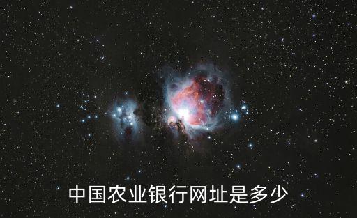 農業銀行網址，中國農業銀行網址是多少