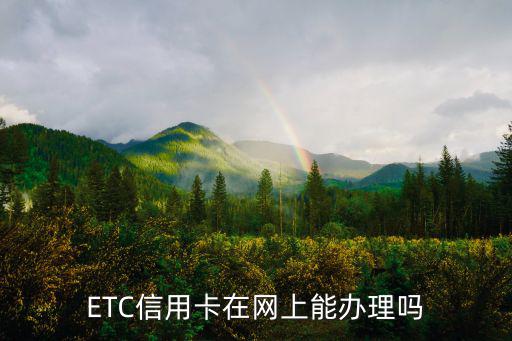 ETC信用卡在網上能辦理嗎