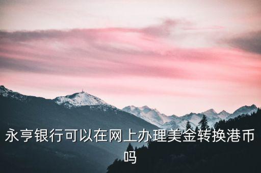 永亨銀行可以在網(wǎng)上辦理美金轉(zhuǎn)換港幣嗎