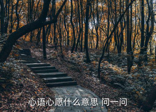 心語心愿什么意思 問一問