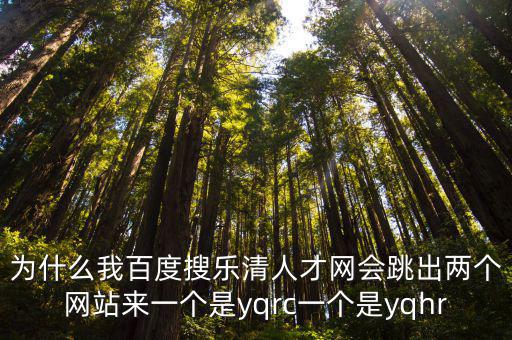 為什么我百度搜樂清人才網(wǎng)會跳出兩個網(wǎng)站來一個是yqrc一個是yqhr