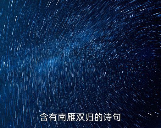 南雁，天高云淡望斷南雁是什么意思