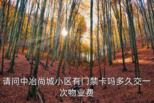 請問中冶尚城小區(qū)有門禁卡嗎多久交一次物業(yè)費