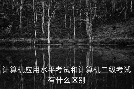 計算機應用能力考試，計算機應用水平考試和計算機二級考試有什么區別
