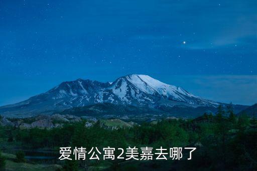 愛情公寓2美嘉去哪了