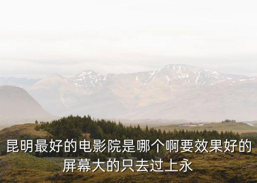 昆明最好的電影院是哪個啊要效果好的屏幕大的只去過上永