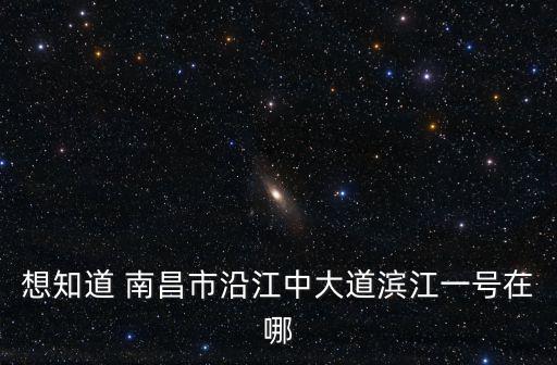 想知道 南昌市沿江中大道濱江一號在哪