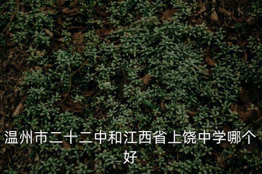 溫州市二十二中和江西省上饒中學哪個好