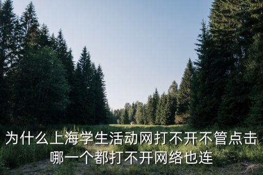 為什么上海學生活動網(wǎng)打不開不管點擊哪一個都打不開網(wǎng)絡也連