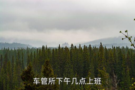 車(chē)管所下午幾點(diǎn)上班