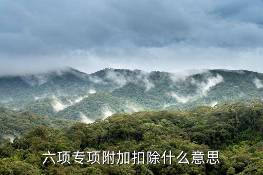 專項附加，個人所得稅專項附加扣除