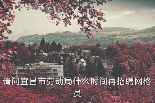 網格員招聘，請問宜昌市勞動局什么時間再招聘網格員