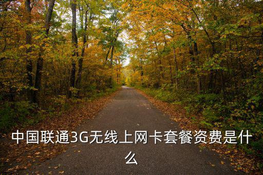 中國聯通3G無線上網卡套餐資費是什么