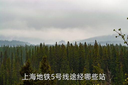 上海地鐵5號線途經哪些站