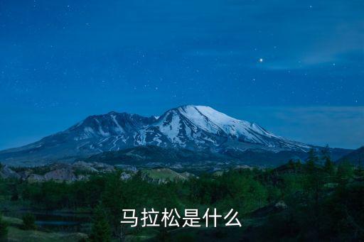 馬拉松，馬拉松是什么