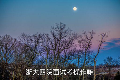 浙大四院面試考操作嘛