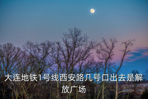 大連地鐵1號(hào)線西安路幾號(hào)口出去是解放廣場
