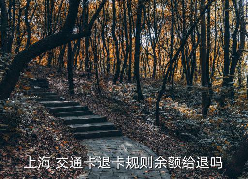上海 交通卡退卡規則余額給退嗎
