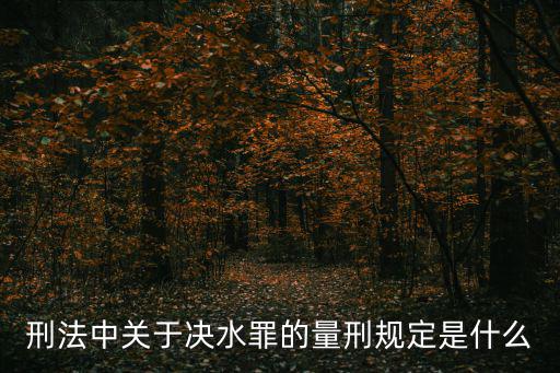 刑法中關(guān)于決水罪的量刑規(guī)定是什么