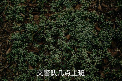 交警隊幾點上班
