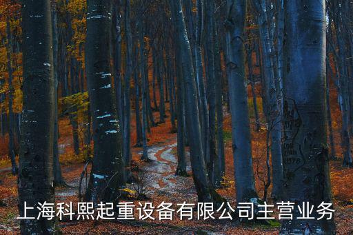 上海科熙起重設(shè)備有限公司主營業(yè)務(wù)