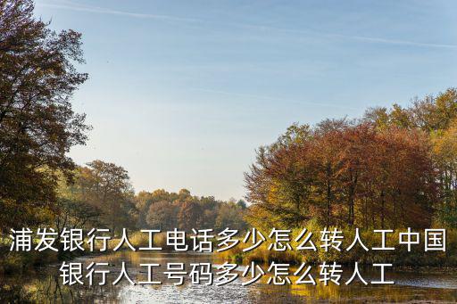 浦發銀行人工電話多少怎么轉人工中國銀行人工號碼多少怎么轉人工