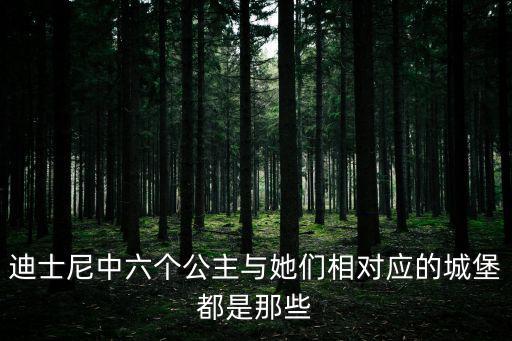 迪士尼中六個公主與她們相對應的城堡都是那些