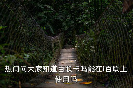 想問問大家知道百聯卡嗎能在i百聯上使用嗎