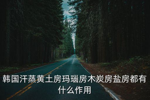韓國汗蒸黃土房瑪瑙房木炭房鹽房都有什么作用