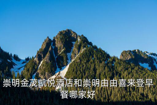 崇明金茂凱悅酒店和崇明由由喜來(lái)登早餐哪家好
